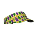 thumbnail image 2 of Gaeub Mardi Gras Purple Yellow Plaid Sun Visor Hats with Empty Top and Adjustable, UV Protection for Golf Tennis Cycling Running, 2 of 8