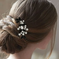 Bride Wedding Hair Comb Crystal Hair Piece Rhinestone Bridal Hair Accessories for Women HC042 (Silver)