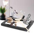 thumbnail image 3 of Bac à sable zen classique et unique, méditation artistique, paysage sec, décoration de bureau, artisanat en bois, 3 of 4