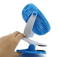 thumbnail image 2 of Matsuzay Mini ventilador portátil de 360 ​​° con clip USB recargable en el escritorio, enfriador de viaje, azul y negro Electrodomésticos Negro Matsuzay HA023943-01, 2 of 6