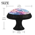 thumbnail image 4 of 12 Pack Cupboard Knobs Crystal Clear Glass Cabinet Pulls, Round Knobs With Screws, Dresser Drawers Wardrobe Furniture Knobs Vintage Watercolor Mandala Pattern, 4 of 6