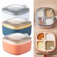 thumbnail image 5 of Caja de condimentos multifuncional con tapa y cucharas - Organizador de especias con cuatro, 5 of 8