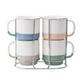 thumbnail image 4 of Mainstays Two-Tone Saying Ceramic Stacking Mug Set, 13 oz, 5 Piece, 4 of 9