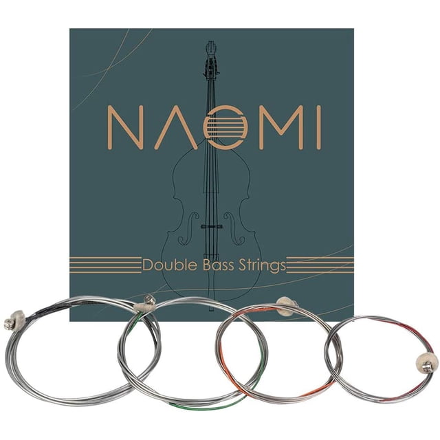 Pièces de Rechange pour Cordes de Contrebasse Double Basse, Ensemble de Cordes en Acier pour Basses Doubles Verticales 1/4
