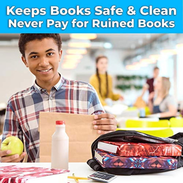 The Original Book Sox: Stretchable Jumbo Fabric Book Cover - 5 Solid Print Pack