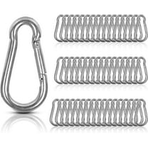 50 PCS Spring Snap Carabiner, Small Carabiner Clip, M5 x 2 Inch Snap Hooks Heavy Duty Carabiner Clips Bulk Hook Keychain for Outdoor Camping, Hiking, Traveling, Backpack