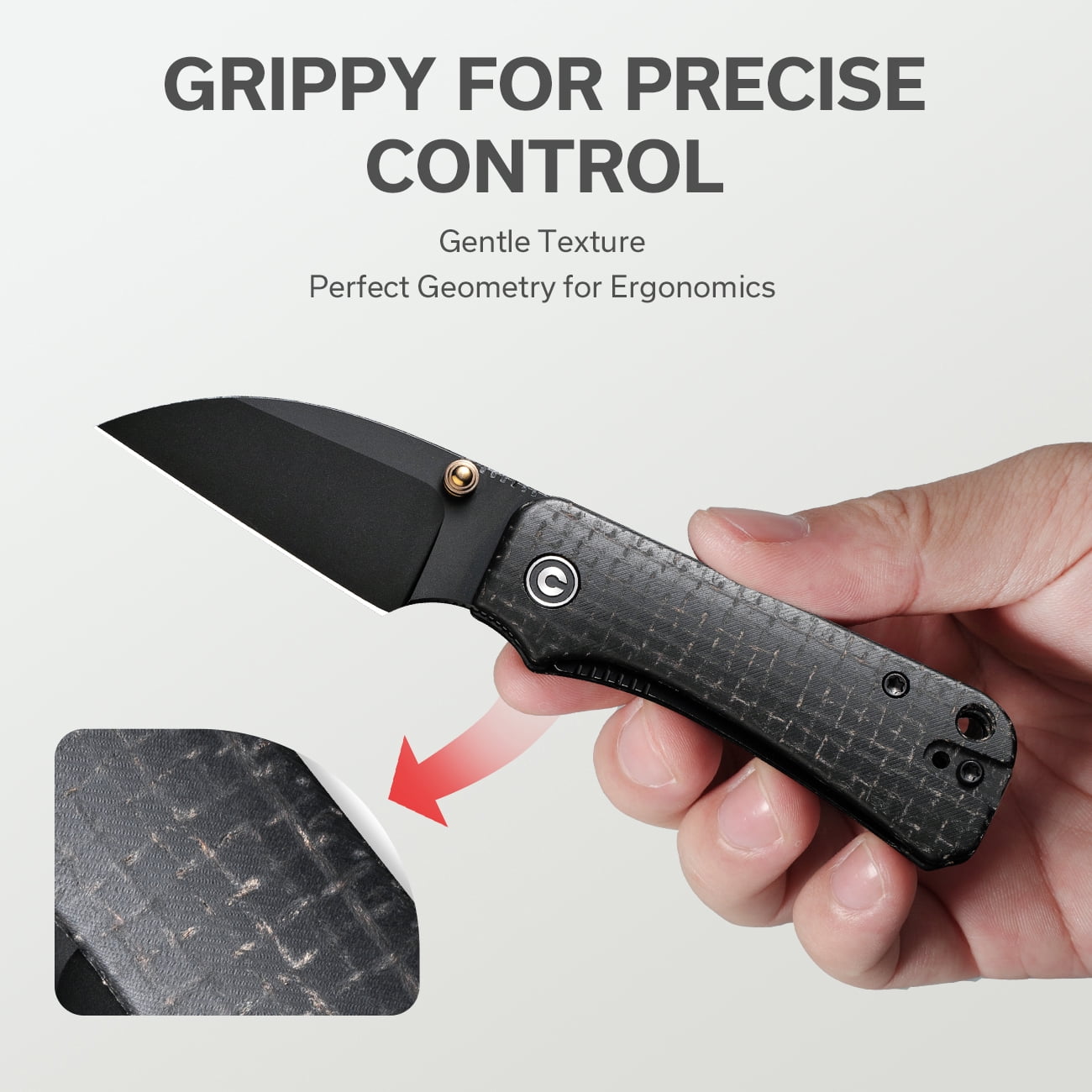 CIVIVI Baby Banter Pocket Folding KnifeWharncliffe 2.32" Nitro-V Blade Small Knife C19068SC-1