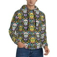 thumbnail image 2 of Naloa Sugar Skulls Men's Casual Hooded Collar Drawstring Hoodies Pullover Sweatshirts Casual Long Sleeve Shirts-XX-Large, 2 of 7