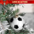 thumbnail image 4 of Joyfy Christmas Soccer Balls Glass Ornament, Sports Ball Glass Blown Ornament Ball for Christmas Tree Decoration, Boys Sports Ornament for Xmas Gift Holiday Party Favor Indoor Decoration, 4 of 9