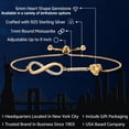thumbnail image 2 of Gem Stone King 18K Yellow Gold Plated Silver Infinity Bracelet for Women with Heart Citrine and Moissanite (0.78 Cttw, Box Chain Fully Adjustable up to 9 inch), 2 of 6