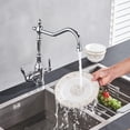 thumbnail image 3 of Kitchen Sink Faucet for Bar Farmhouse Commercial, Gold Kitchen Filter Faucet, Pure Water 360 Rotation Kitchen Sink Crane, Dual Handle Dual Water Function Mode Filter Mixer Taps, 3 of 6