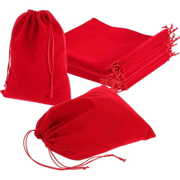 20 Pcs Velvet Drawstring Bag, Jewelry Velvet Pouches Gift Bags for Christmas Party 、Wedding Party Favor Candy Jewelry Packaging Organizing Storage