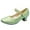 Green, variant on Female Teacher Latin Dance Shoes Adult Body Dance Exercise Plus Size Shoes Trendy Mid Heel Dance Shoes Low Chunky Heels Comfortable Dress Shoes