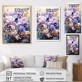 thumbnail image 4 of Designart "Exquisite Deep Purple Iris Blossoms II" Irises Floater Framed Wall Art Living Room, 4 of 5