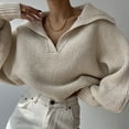thumbnail image 2 of Babysbule Ensemble de Hauts pour Femmes Automne Plus Ventes Chandail Col Rond Manches Longues Chandail Ample Mode Décontractée Shorts Ensemble, 2 of 6