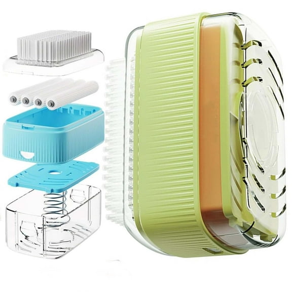 Foaming Soap Box With Roller,Keeps The Dry-Soap Cleaning Storage Dispenser Travel Soap Container