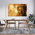 thumbnail image 5 of Bronze Buddha Statue with Golden Bokeh Background Poster Decorative Painting Canvas Wall Art Living Room Posters Bedroom Painting,Unframe-style,28×41inch (70×105cm), 5 of 8