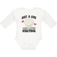 thumbnail image 3 of Inktastic Just A Girl Who Loves Volleyball Girls Long Sleeve Baby Bodysuit, 3 of 5