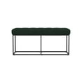 thumbnail image 6 of HomePop Theodore Metal & Faux Suede Bench, 42.5"W x 16"D x 19"H, Deep Forest Green/Black, 6 of 8