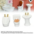 thumbnail image 4 of Juego de Baño para Casa de Muñecas Juego de Baño en Miniatura para Casa de Muñecas Bañera de Simulación de Cerámica Lavabo para Inodoro Muebles de Baño para Casa de ANGGREK  Otros, 4 of 8
