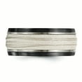 thumbnail image 4 of Edward Mirell Black Ti & Sterling Silver Inlay Laser & Polished Wave Ring Size 9.5, 4 of 4