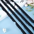 thumbnail image 4 of 10 Yards Stretch Ruffle Ribbon Black Ruffled Elastic Trim Pleated Lace Fabric Trim Scallop Edge Trim Gathered Pleated Trim for Dress Pillowcase Clothes Decoration DIY Headband Sewing, 4 of 6