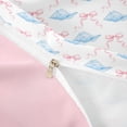 thumbnail image 4 of meiyoeat cute Seashell Bow Twin Duvet Cover,Watercolor Coastal Style Twin Bedding,Pink Reversible,2 Pieces,1 Duvet Cover and 1 Pillowcase, 4 of 6