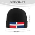 thumbnail image 4 of Dominican Republic Flag Beanie Hat Knit Hat Skull Cap for Men Women Winter Hat Black, 4 of 6