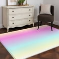 thumbnail image 4 of Teal Pink Ombre Area Rug 3x5 FT, Non Slip Entryway Bedside Carpet, Modern Abstract Art Aesthetics Washable Soft Floor Carpet Indoor Mat Non-Shedding Throw Rug for Dorm Kitchen Home Office, 4 of 9