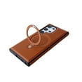 thumbnail image 5 of Allytechgroup Slim Magnetic Case for Samsung Galaxy S23, Support Wireless Charging, Premium PU Leather Retro Cover with Ring Holder Stand, Shockproof Protective Case, Brown, 5 of 6