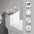 thumbnail image 3 of ZIATUBLE Daisy Hummingbird Toilet Tank Cover Lid Soft Toilet Tank Protector Cover Pack of 2 Replacement Toilet Top Cover Tank Lid Easy to Clean Toilet Bowl Tank Covers for Bathroom, 3 of 5