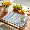 thumbnail image 2 of Placemat Blue Check Placemats for Dining Table Ombre Buffalo Plaid Washable Table Mats for Party Kitchen Dining Decoration, 2 of 7
