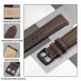 thumbnail image 3 of Genuine Leather Watch Bands Quick Release, Crazy Horse Leather Watch Straps for Men and Women, Band Width 18mm,Black Stainless Steel Buckle, 3 of 8