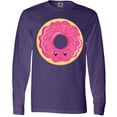 thumbnail image 3 of Inktastic Hot Pink Donut Long Sleeve T-Shirt, 3 of 5
