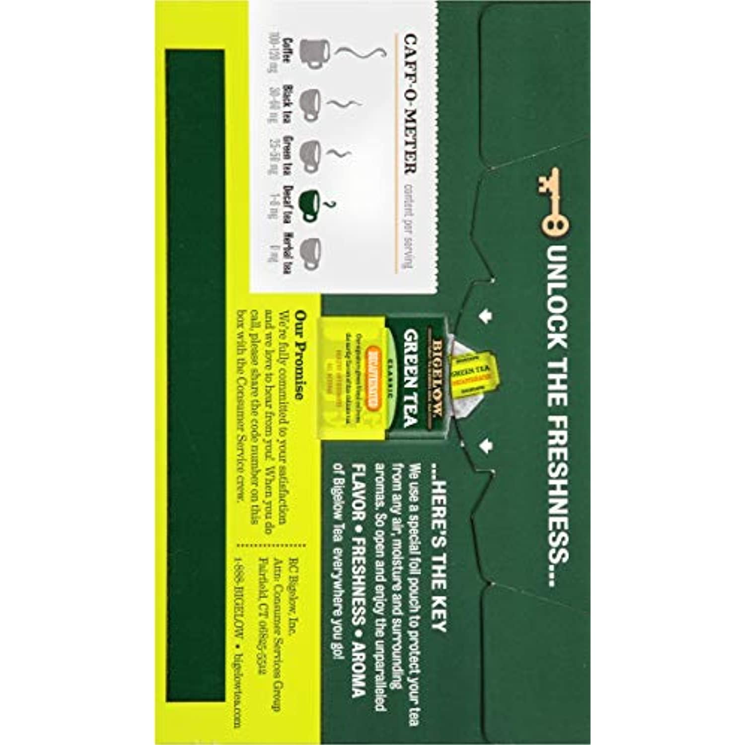 Pack of 6, Bigelow Classic Decaffeinated Green Tea, 0.91 oz