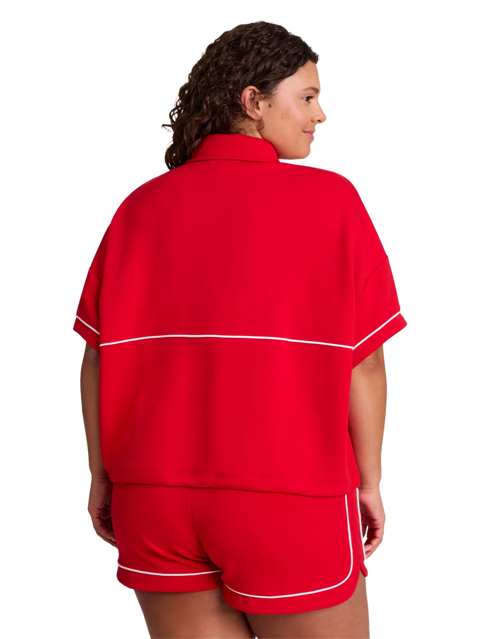 Reebok Women's Team Player Short Sleeve Oversize Pullover, Sizes XS-4X
