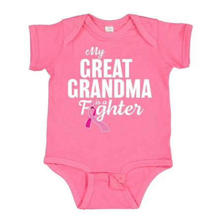 

Inktastic Breast Cancer Awareness My Great Grandma is a Fighter Gift Baby Boy or Baby Girl Bodysuit