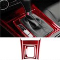 thumbnail image 4 of 5Pcs Red Carbon Fiber Gear Shift Cover Trim for C-Class W204 2007-2013, 4 of 5