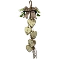 thumbnail image 2 of Hanging Heart Wall Decor,Rustic Farmhouse Hanging Heart Decoration with 5 Layer Wooden Hearts, Country Style Wall Hanging Sign with Plaid Bow for Home Wall & Door Decor, 2 of 9