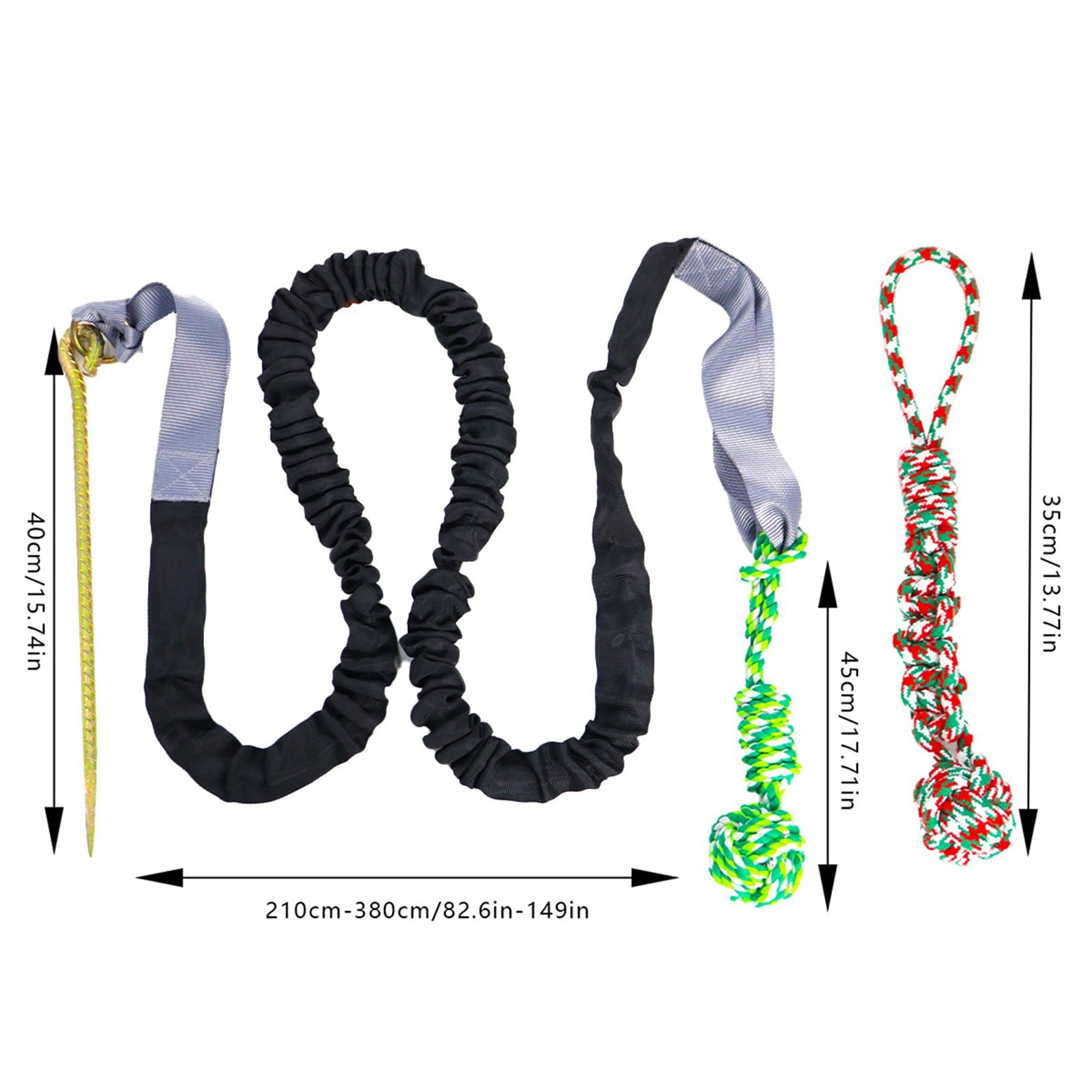 Durable Dog Chew Toy for Aggressive Chewers Interactive Tug of War Rope Pet Training Outdoor Play Tough Knotted Bungee Teeth Cleaning