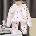 thumbnail image 2 of NOLDARES Baby Boy Football Winter Outfit Long Sleeve Football Embroidery Round Neck Sweatshirt Pants Set Toddler Fall Clothes Size:0-9 M,Red, 2 of 5
