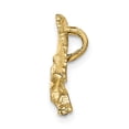 thumbnail image 2 of 10k Yellow Gold Solid Diamond-cut Eagle Charm Pendant, 2 of 3