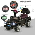 thumbnail image 5 of Aosom Kids Ride On Push Car,Suv Style Sliding Walking Car for Toddle with Horn,Music,Working Lights,Hidden Storage and Anti-Dumping System,Black,Black Metal Toys Kids Bikes Riding Toys, 5 of 9