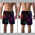thumbnail image 3 of luoweisi Men's Beach Shorts Quick Dry Swim Trunks with Mesh Lining Halloween Spider Web L, 3 of 5