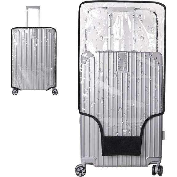 Upgrade 30 Inch Clear PVC Waterproof Transparent Luggage Cover Protector for Suitcases