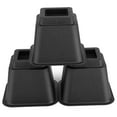 thumbnail image 6 of 8Pcs Black Bed Risers Set Heavy Duty Lift Blocks Adjustable Height to 8, 5 or 3 Inch for Home Furniture Bed Couch Sofa Chair Table, 6 of 8