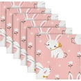 thumbnail image 6 of Coolnut Cute Rabbit Easter Napkins Dinner Napkins Cloth,Set of 4 20 x 20 Inch Soft Polyester Reusable Dinner Napkin for Family, Restaurant, Weddings, Parties, Holiday Dinner Home Decorative, 6 of 7