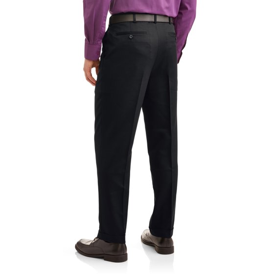 Men's Microfiber Performance Pleated Dress Pant