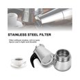 thumbnail image 5 of Steel Coffee Pot Italian Moka Pot Espresso Coffee Maker Pot Cafe Percolator Tools for Latte Maker SSilver, 5 of 5