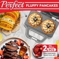 thumbnail image 3 of Double Mini Pancakes Maker Machine, Arepa Maker, Electric Pancake Maker Griddle, Ideal for Pancakes, Cookies, Eggs, Arepas & Breakfast Sandwiches, White, 4 Inch, 3 of 7
